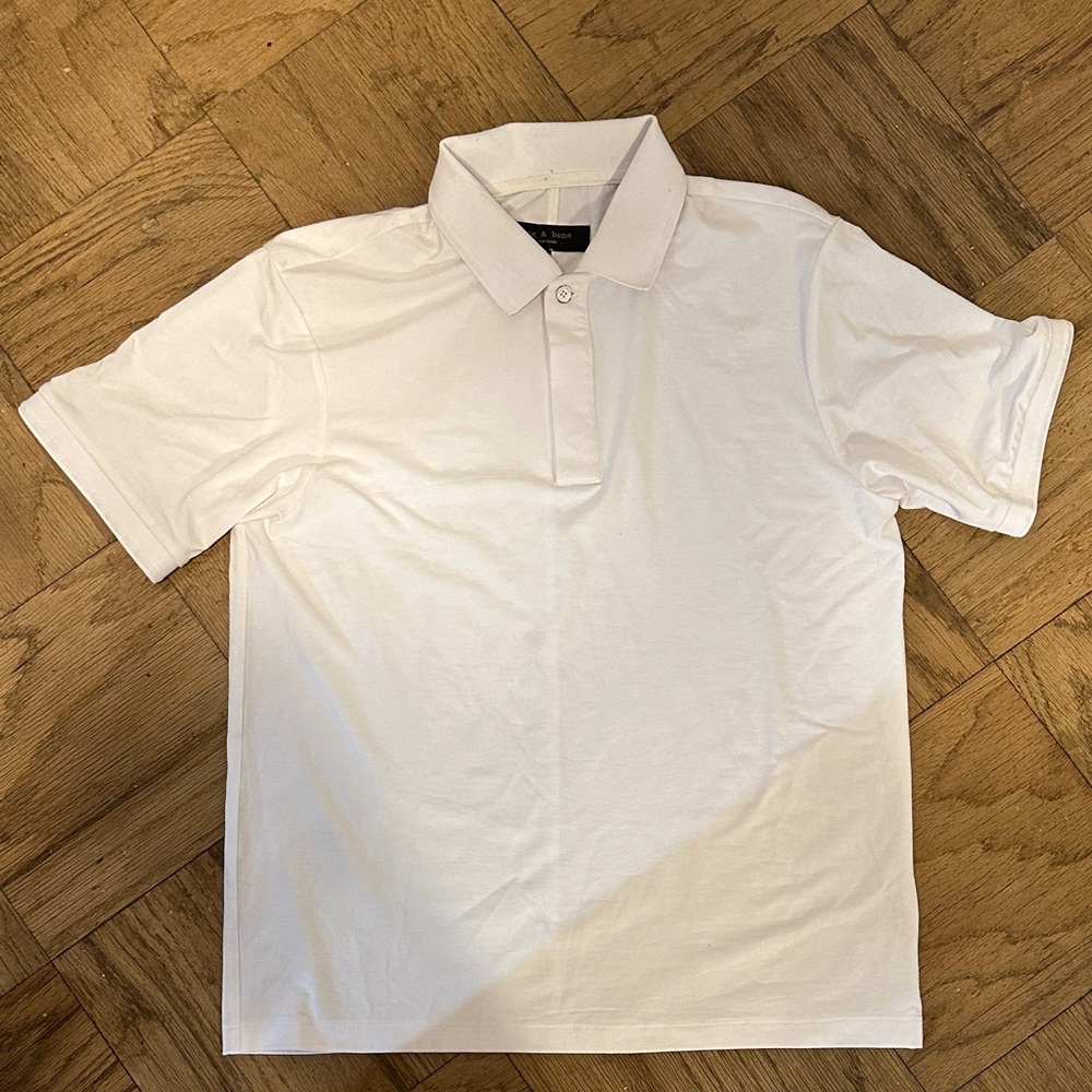 rag & bone Crisp White Polo Shirt